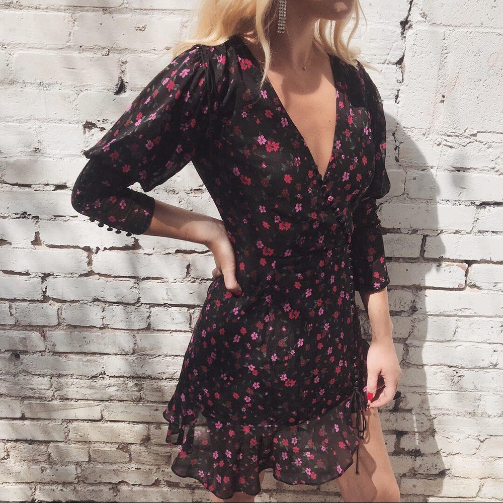 for Love & lemons Rosie button dress S